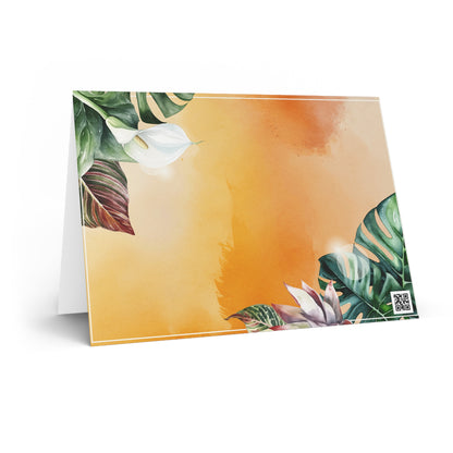 Sunset Botanical Note Cards Tropical Botanical Stationery Set 4x6 With Envelopes