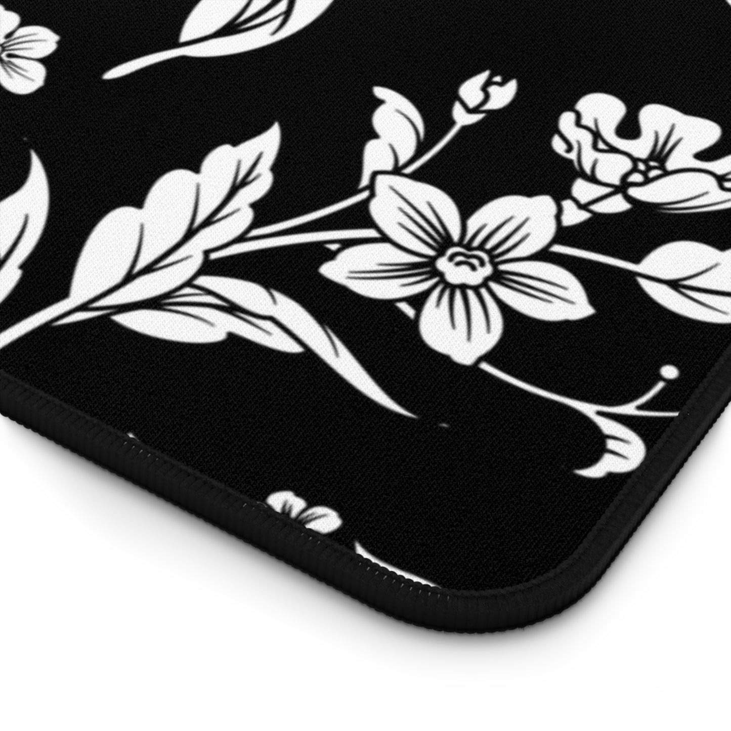Black Floral Desk Pad (12x18, 12x22 or 16x32)