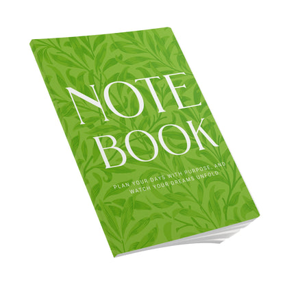 Muted Lime Leaves A5 Lined Journal Minimal Botanical Notebook | Coordinated Collection