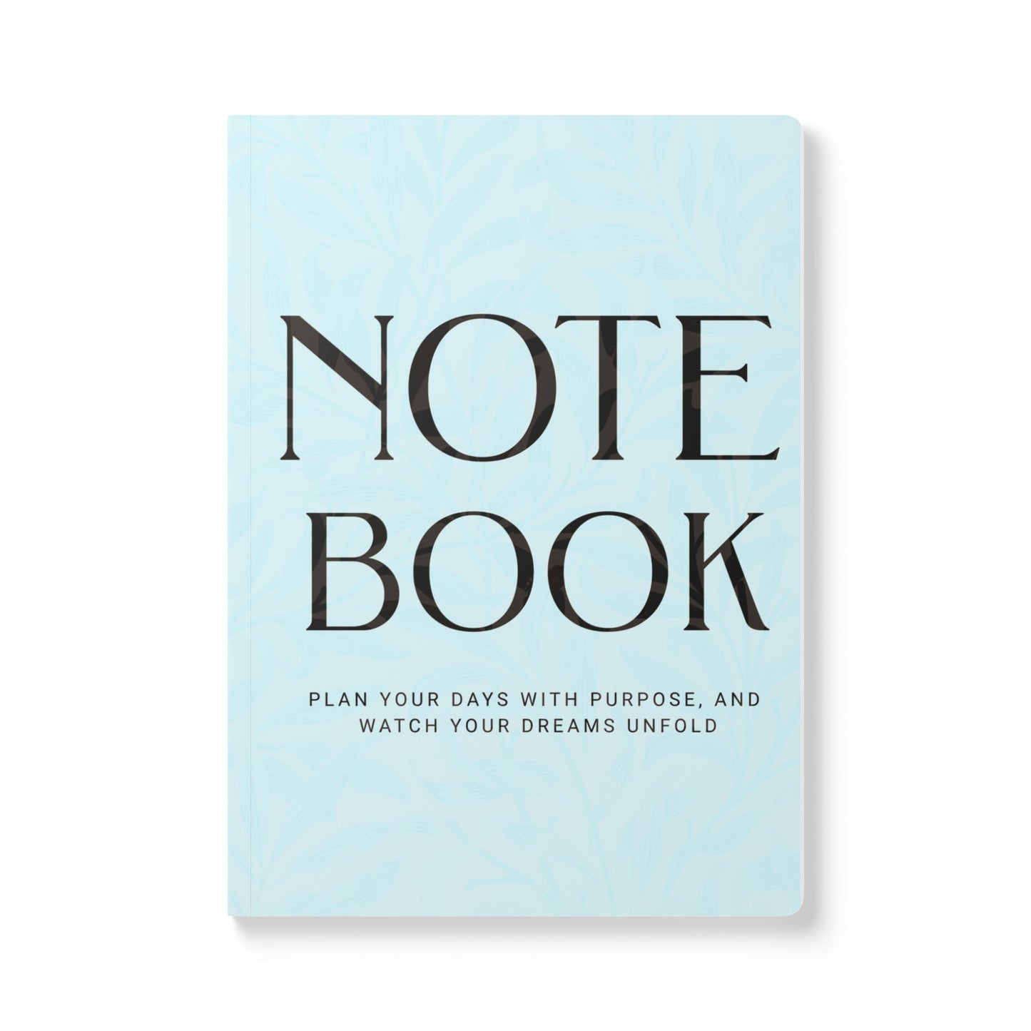 Ocean Blue Leaves A5 Lined Journal Minimal Botanical Notebook | Coordinated Collection