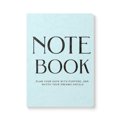 Ocean Blue Leaves A5 Lined Journal Minimal Botanical Notebook | Coordinated Collection