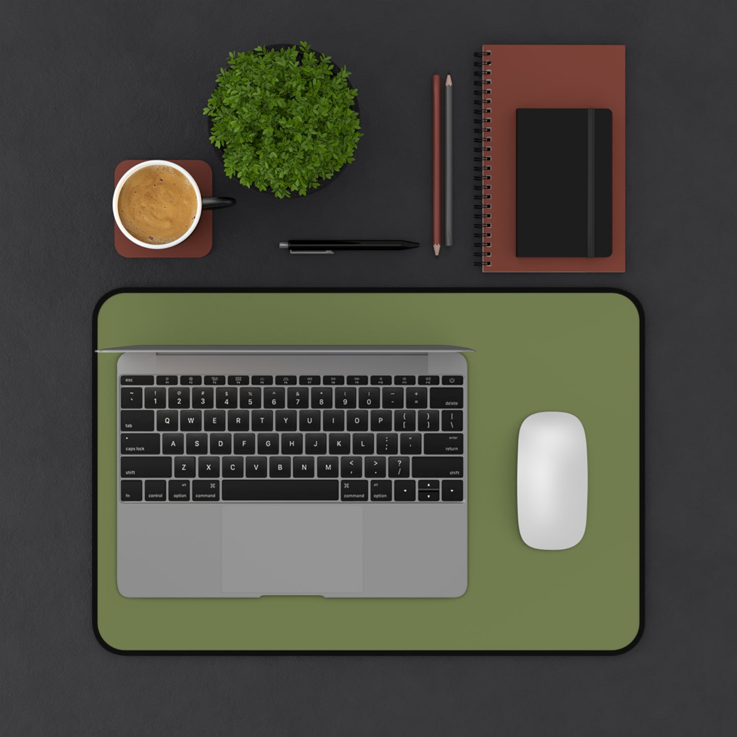 Olive Desk Mat Color Coordinated Collection (12x18, 12x22, 16x32)