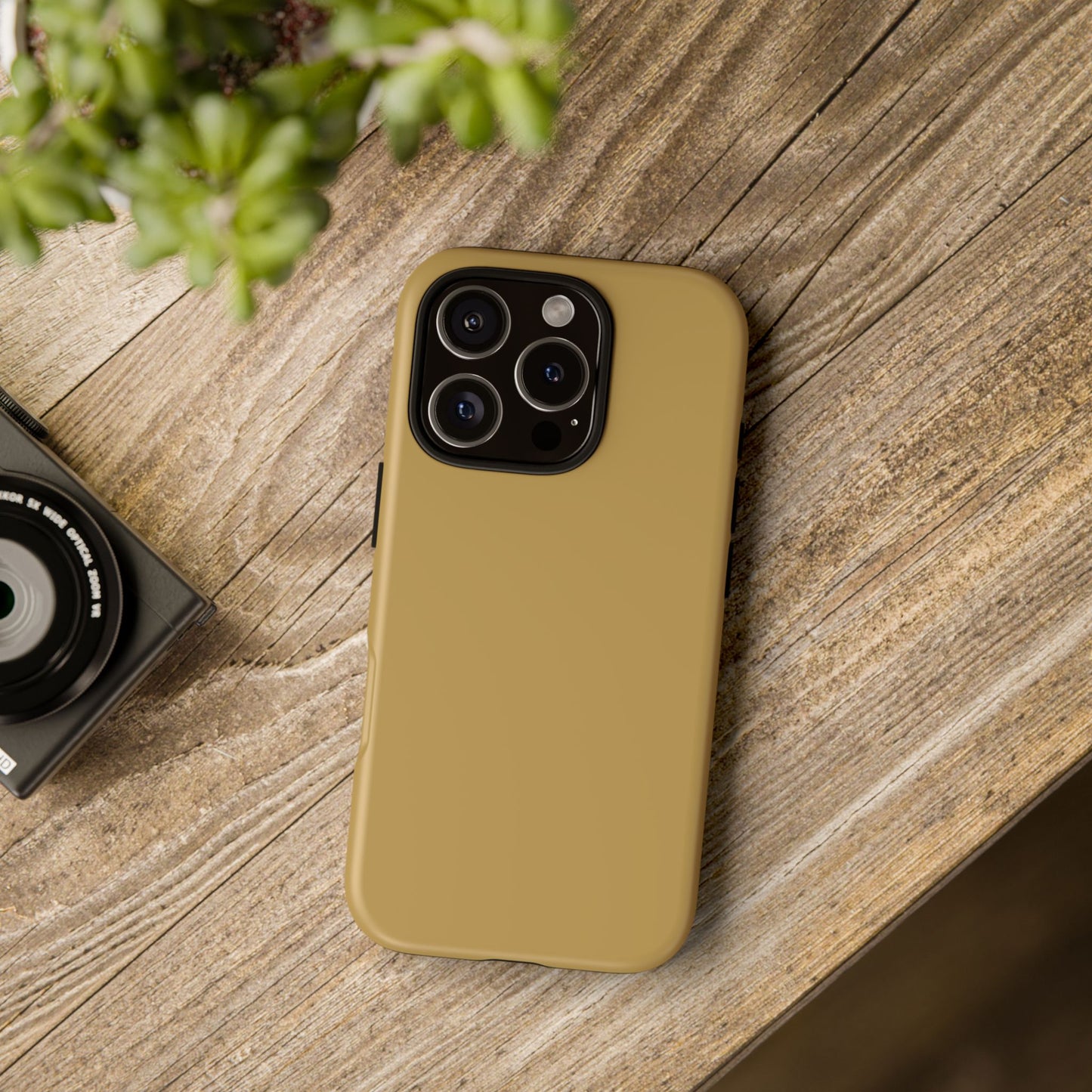 Muted Gold Tough Cell Phone Case Matte or Glossy Protective Case iPhone Samsung