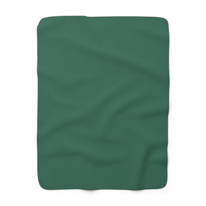 Leaf Green Sherpa Fleece Blanket Cozy Plush Throw 3 Sizes Soft Warm Blanket