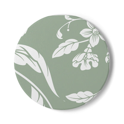 Sage Floral Ceramic Coaster Coordinated Collection