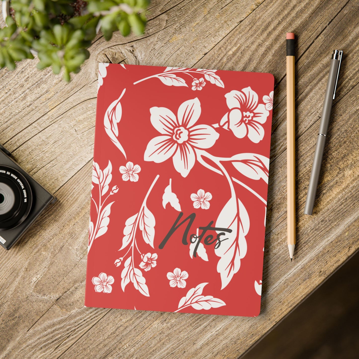 True Red Floral A5 Lined Journal Coordinated Collection