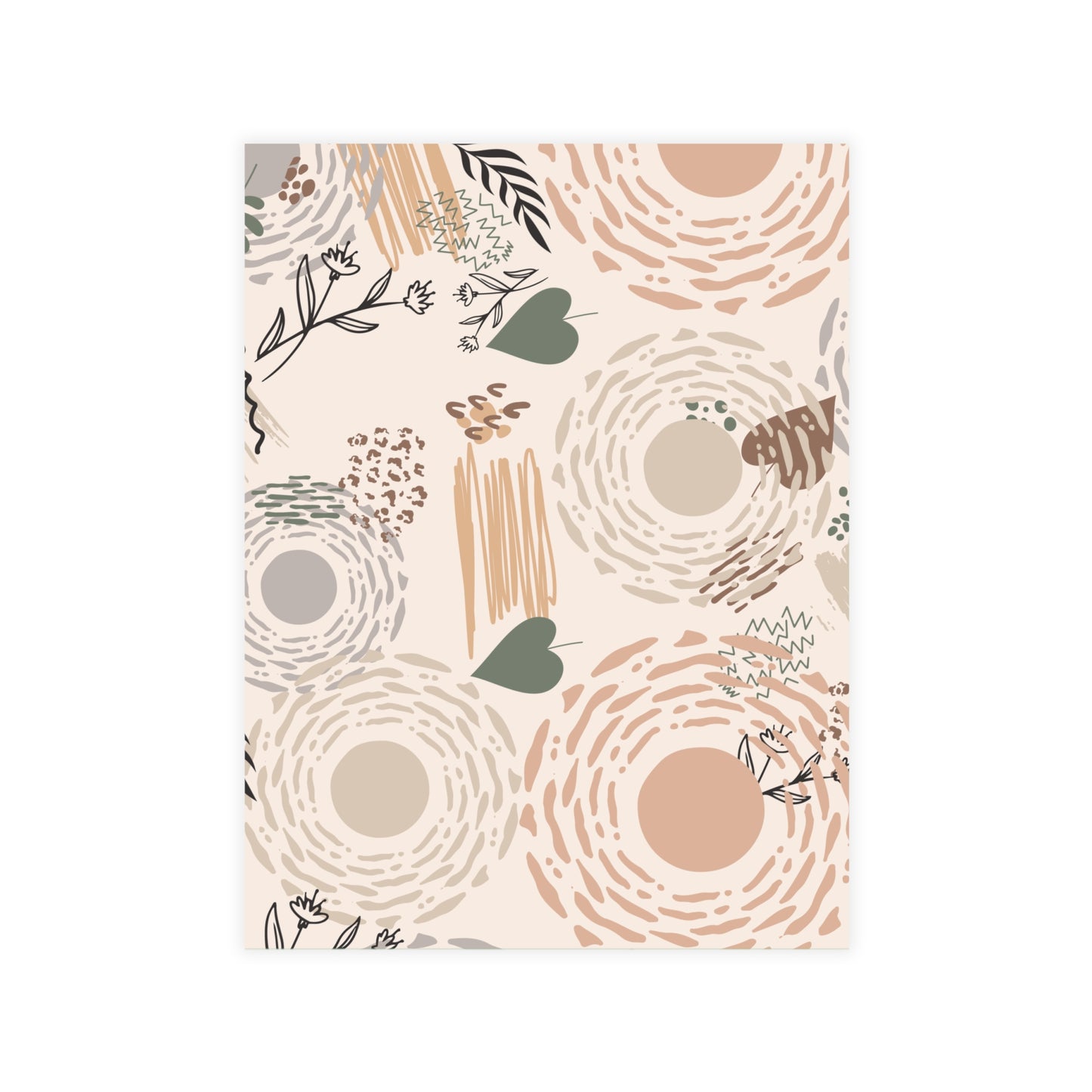 Neutral Flow Postcards Minimal Botanical Postcard Sets (10, 30 or 50)