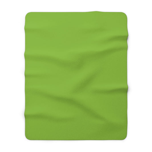 Muted Lime Sherpa Fleece Blanket Cozy Plush Throw 3 Sizes Soft Warm Blanket