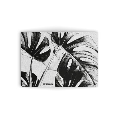 Monstera Leaf Black White Note Card