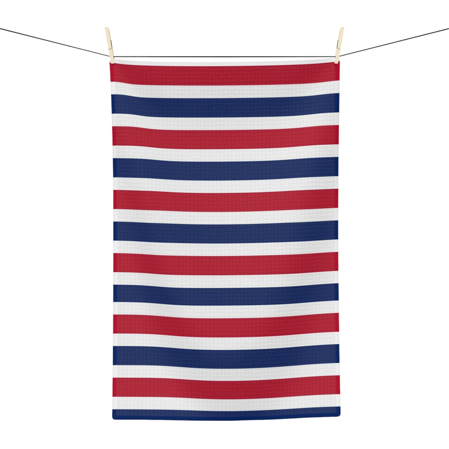 Red, White and Blue Stripe Microfiber Tea Towel