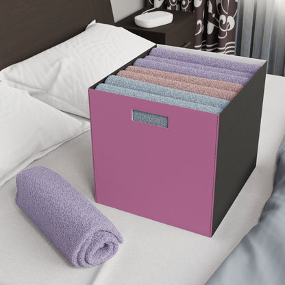 Lilac Wine Felt Storage Box Foldable Organizer Bin Home Storage Basket