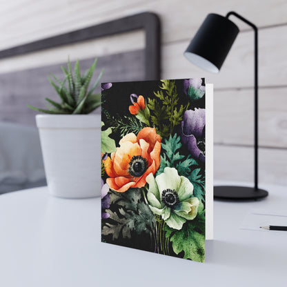 Decorated Floral Note Cards Botanical Floral Stationery Set