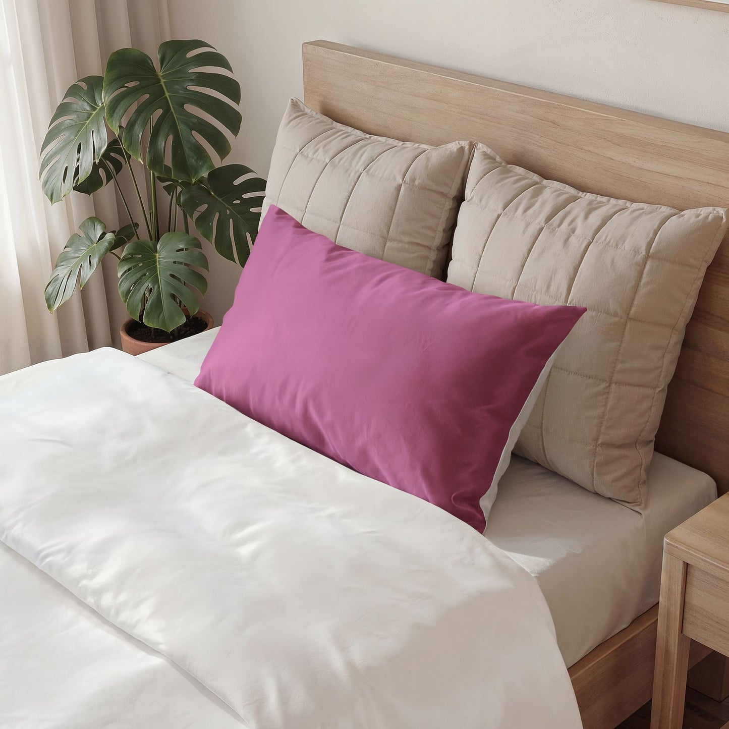 Lilac Wine Pillow Solid Cotton Sham