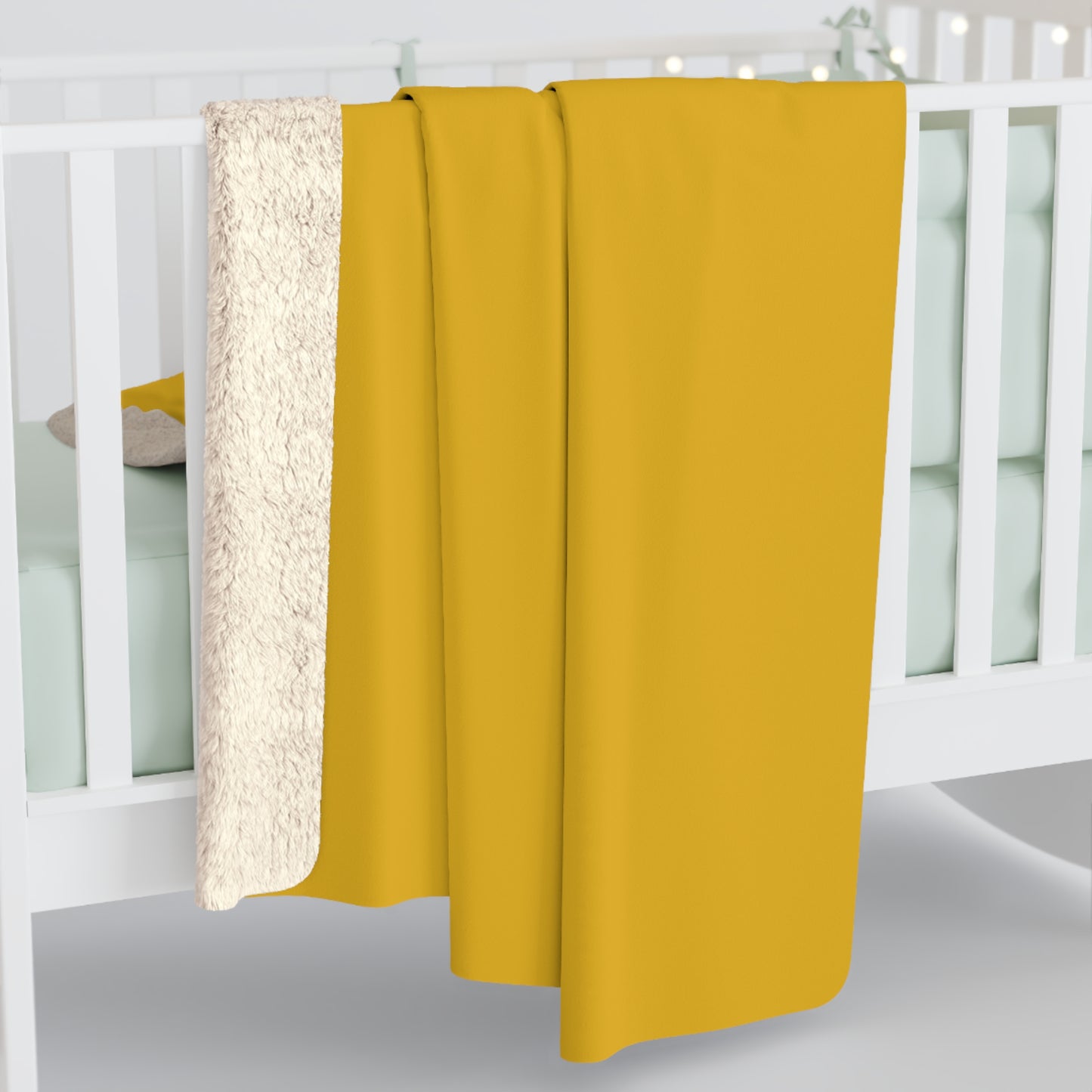 Honey Yellow Sherpa Fleece Blanket Cozy Plush Throw 3 Sizes Soft Warm Blanket