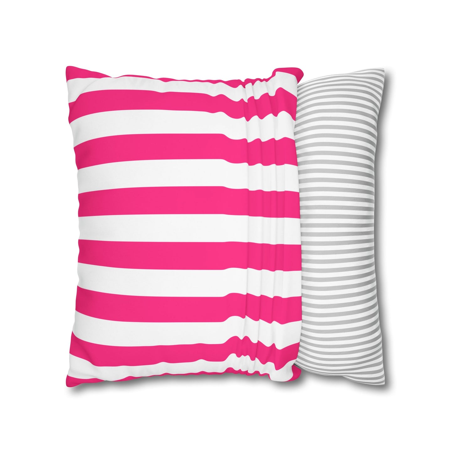 Pink Stripe Canvas Pillow Cover 20 x 20