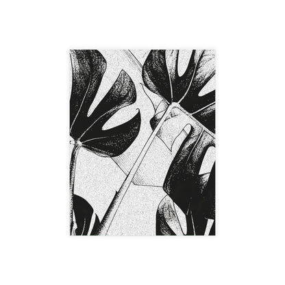 Monstera Leaf Black White Postcards