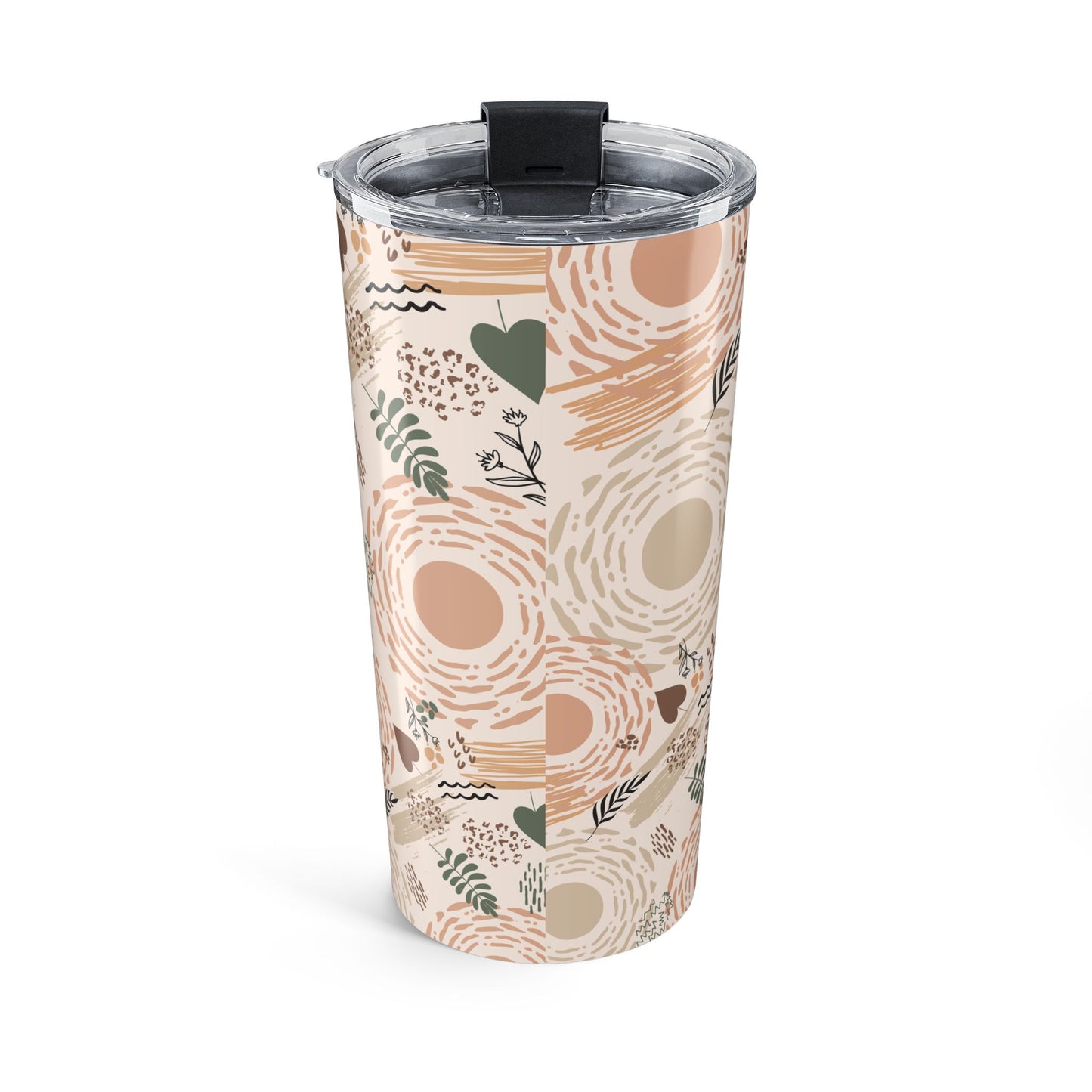 Neutral Flow Tumbler Abstract Botanical 20oz Tumbler Insulated Travel Mug