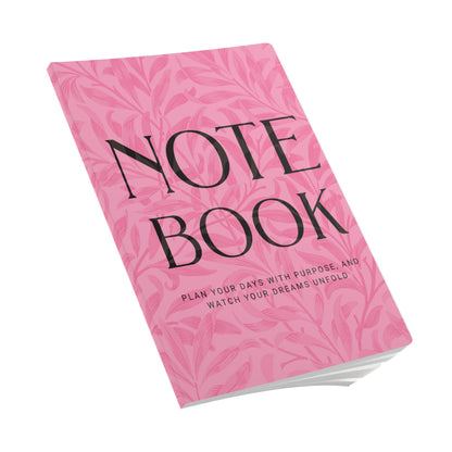 Light Pink Leaves A5 Lined Journal Minimal Botanical Notebook | Coordinated Collection