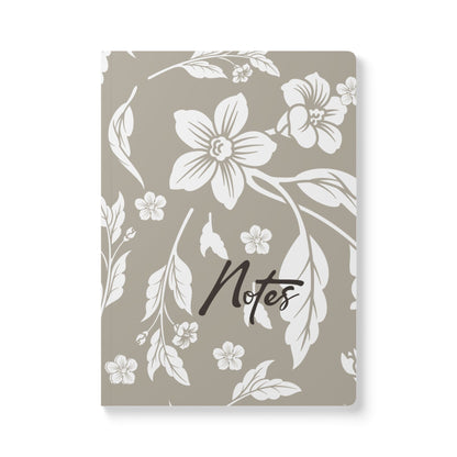 Warm Stone Floral A5 Lined Journal Coordinated Collection