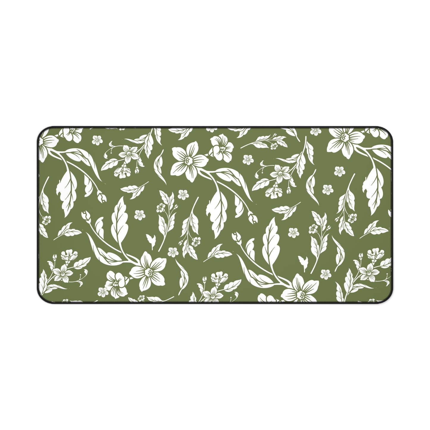 Olive Floral Desk Pad (12x18, 12x22 or 16x32)