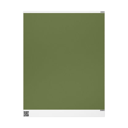Olive Wrapping Paper Matte or Glossy Gift Wrap 3 Sizes Fine Art Paper
