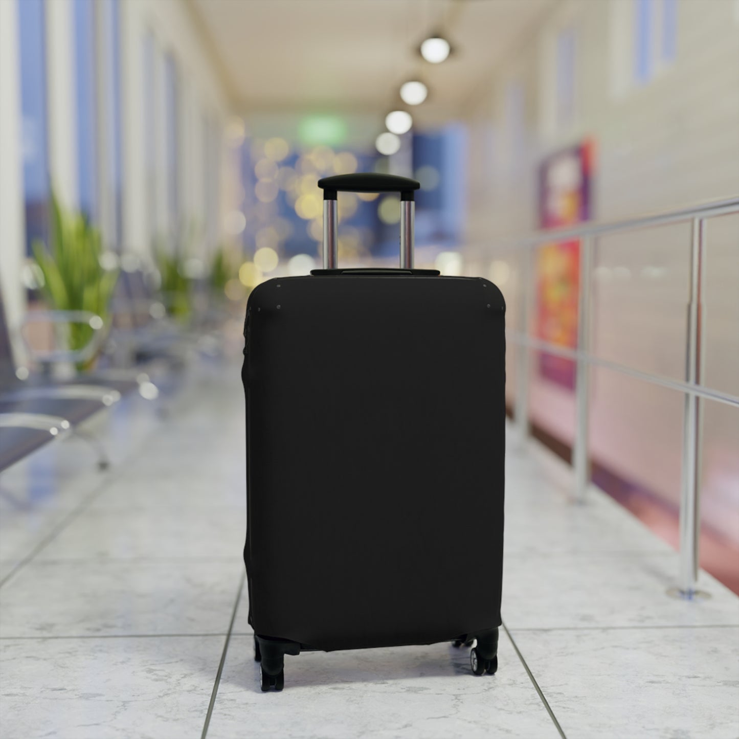 Black Luggage Cover Travel Suitcase Cover Protective Stretch Cover