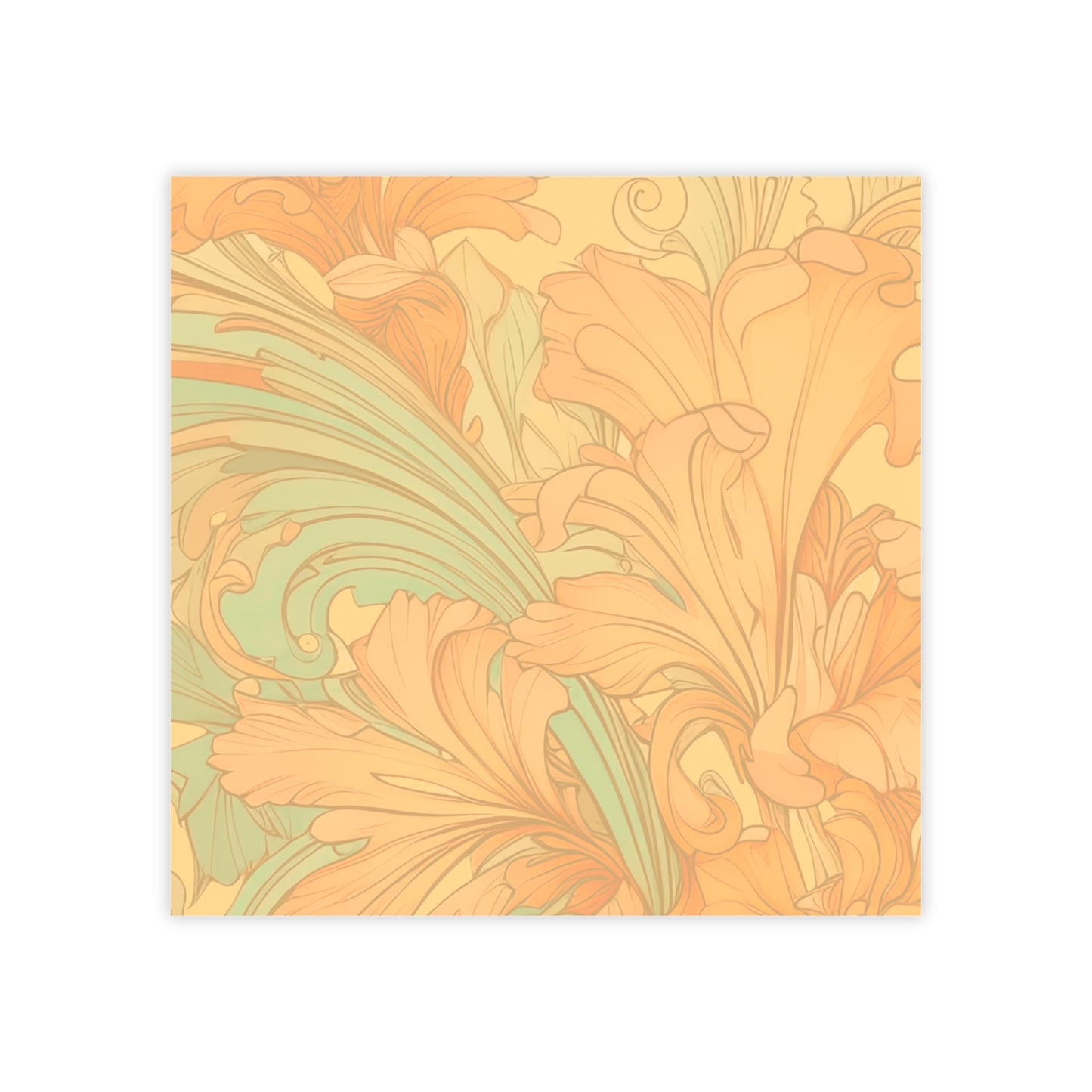 Coral Flourish Sticky Notes Floral Post It Notes (7 Sizes)