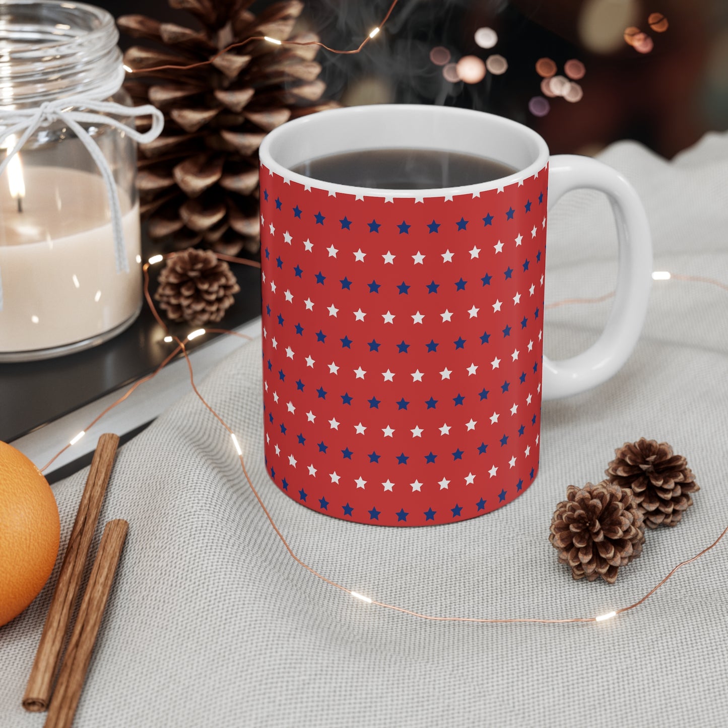 Red, White and Blue Stars Mug