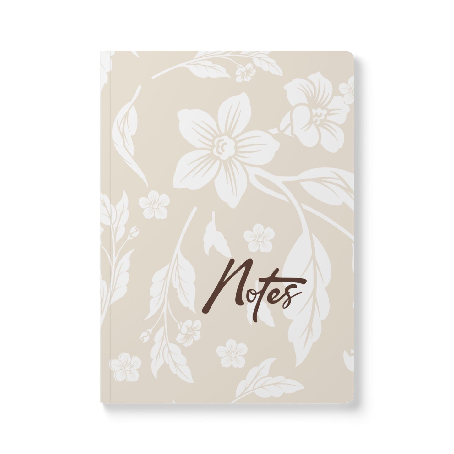 Latte Cream Floral A5 Lined Journal Coordinated Collection
