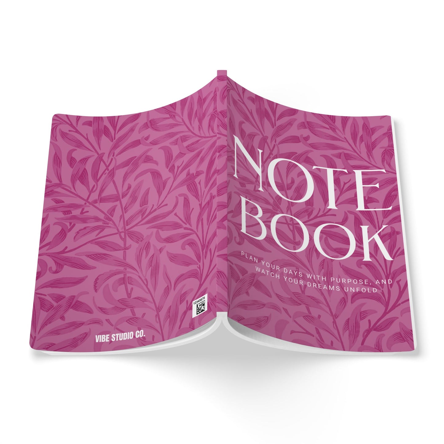 Lilac Wine Leaves A5 Lined Journal Minimal Botanical Notebook | Coordinated Collection