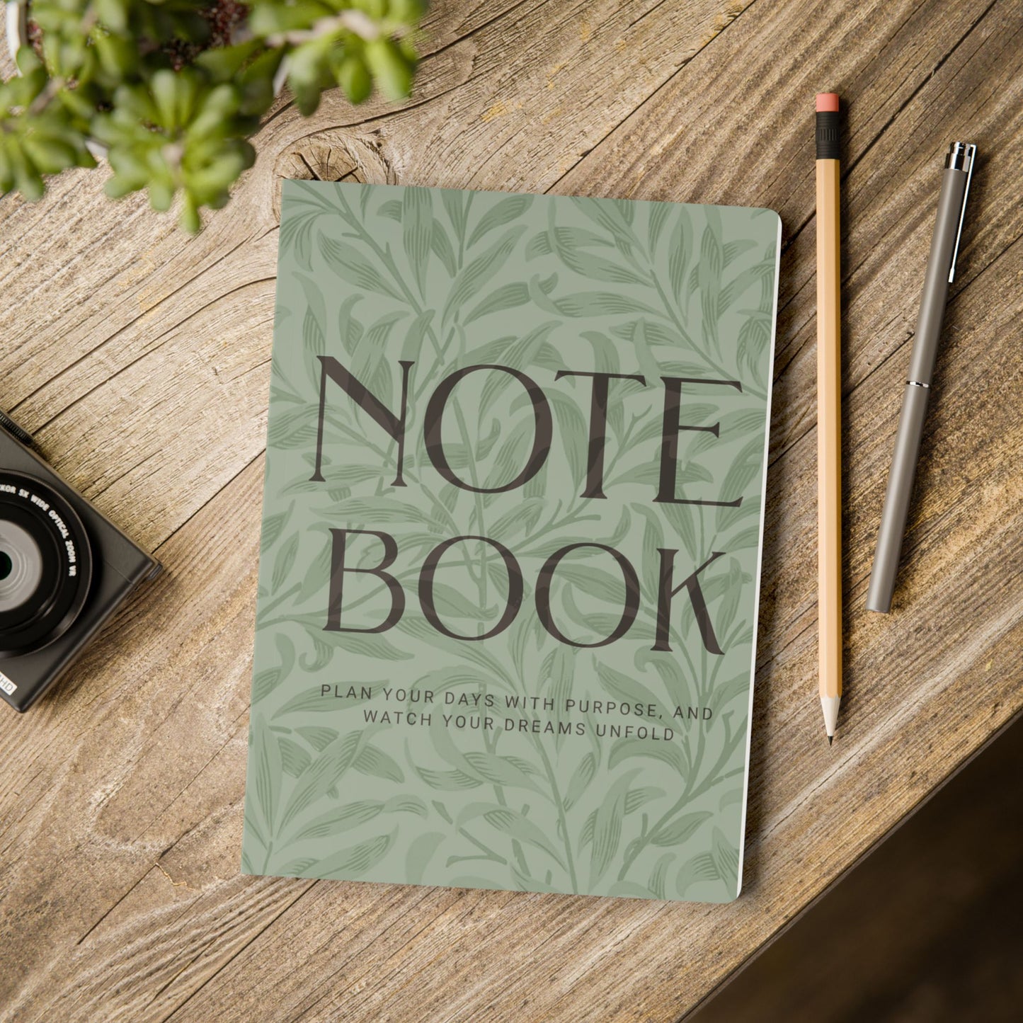 Sage Leaves A5 Lined Journal Minimal Botanical Notebook | Coordinated Collection