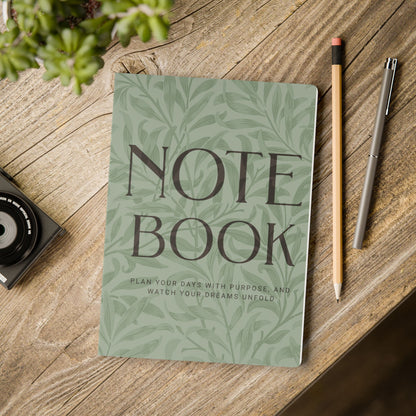 Sage Leaves A5 Lined Journal Minimal Botanical Notebook | Coordinated Collection