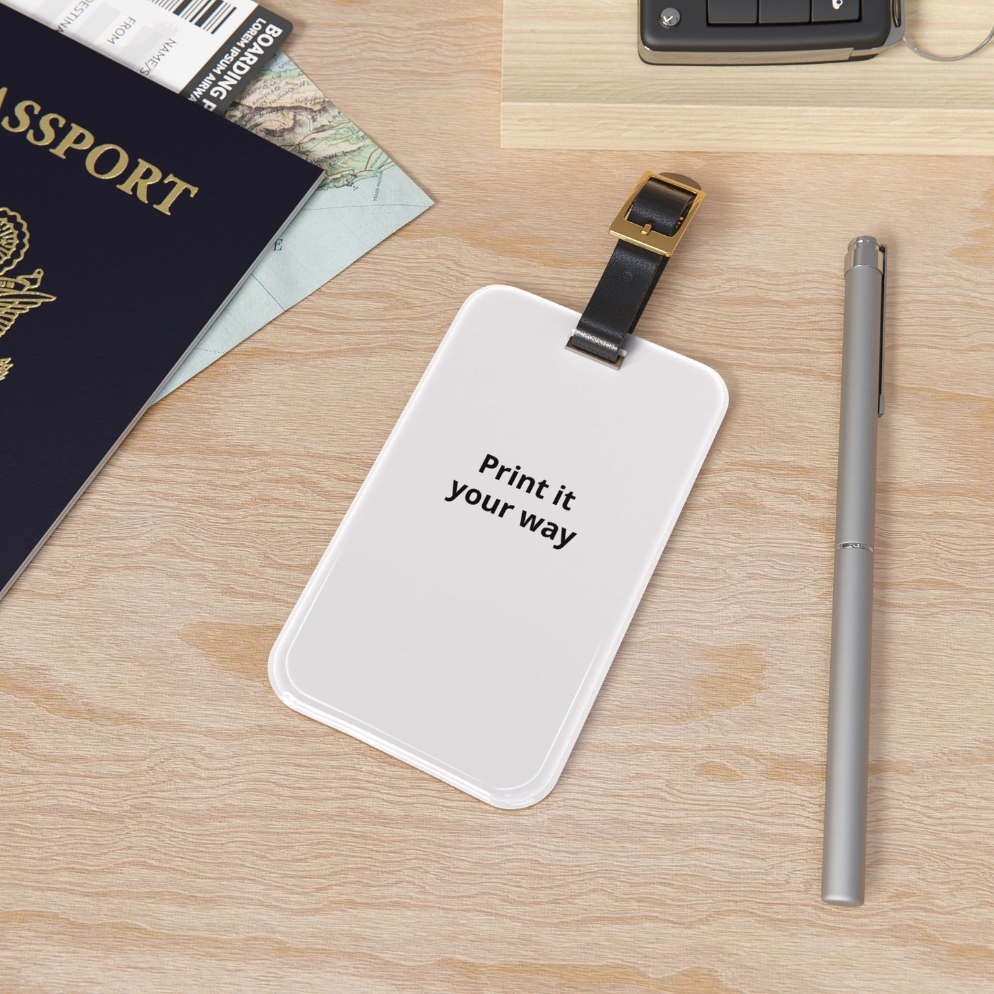 Custom Photo Luggage Tag Acrylic Luggage Tag with Leather Strap