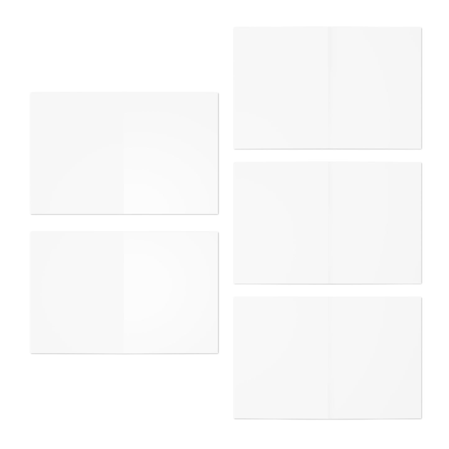 White Blank Folding Note Cards Pack of 5 w/ Envelopes | Coordinated Collection