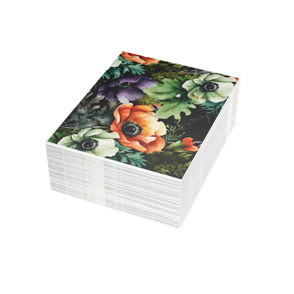 Decorated Floral Postcards Botanical Floral Postcard Set