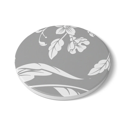Grayscale Floral Ceramic Coaster Coordinated Collection