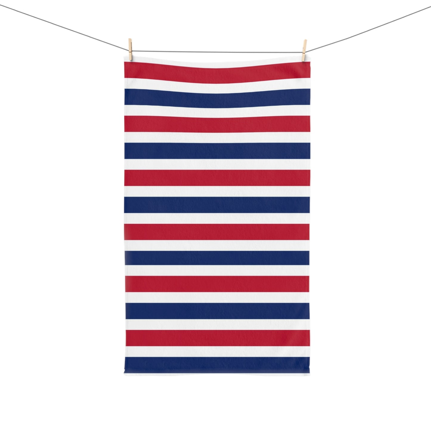 Red, White and Blue Stripe Hand Towel Patriotic Bathroom Hand Towel