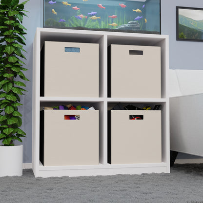 Latte Cream Felt Storage Box Foldable Organizer Bin Home Storage Basket