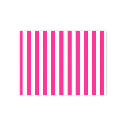Pink Stripe Sticky Notes (7 Sizes)