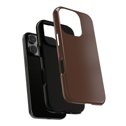 Chocolate Brown Tough Cell Phone Case Matte or Glossy Protective Case iPhone Samsung