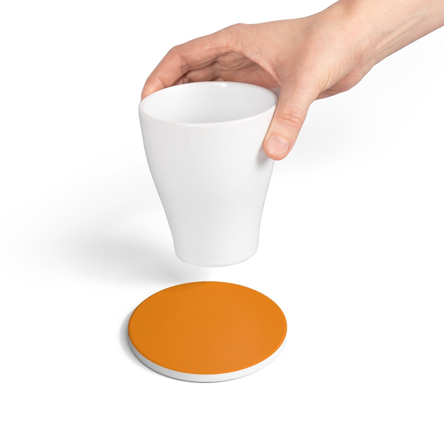 Tangerine Ceramic Coaster Round or Square | Coordinated Collection