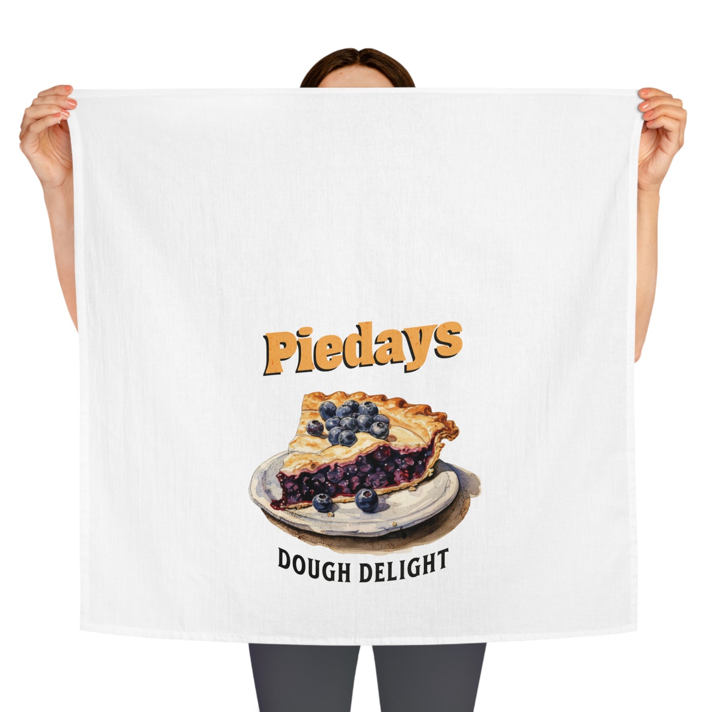 Pie Days Dough Delight Tea Towel Funny Kitchen Towel Pie Dessert Cotton Dish Towel