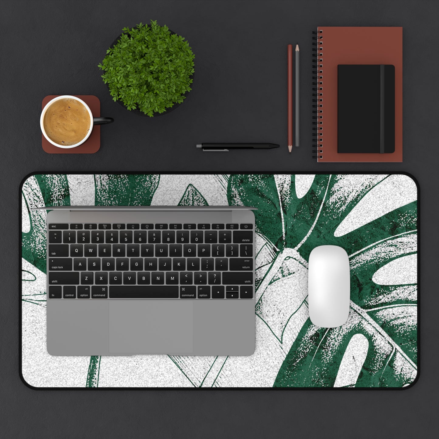 Monstera Leaf Green Desk Pad