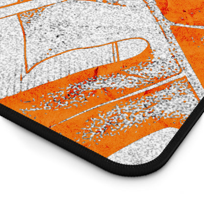 Monstera Leaf Tangerine Desk Pad