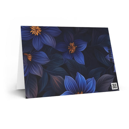 Blue Floral Heaven Note Cards Blue Floral Stationery Set