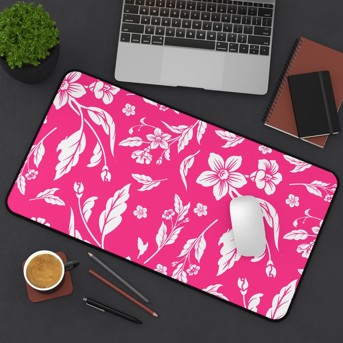 Pink Floral Desk Pad (12x18, 12x22 or 16x32)