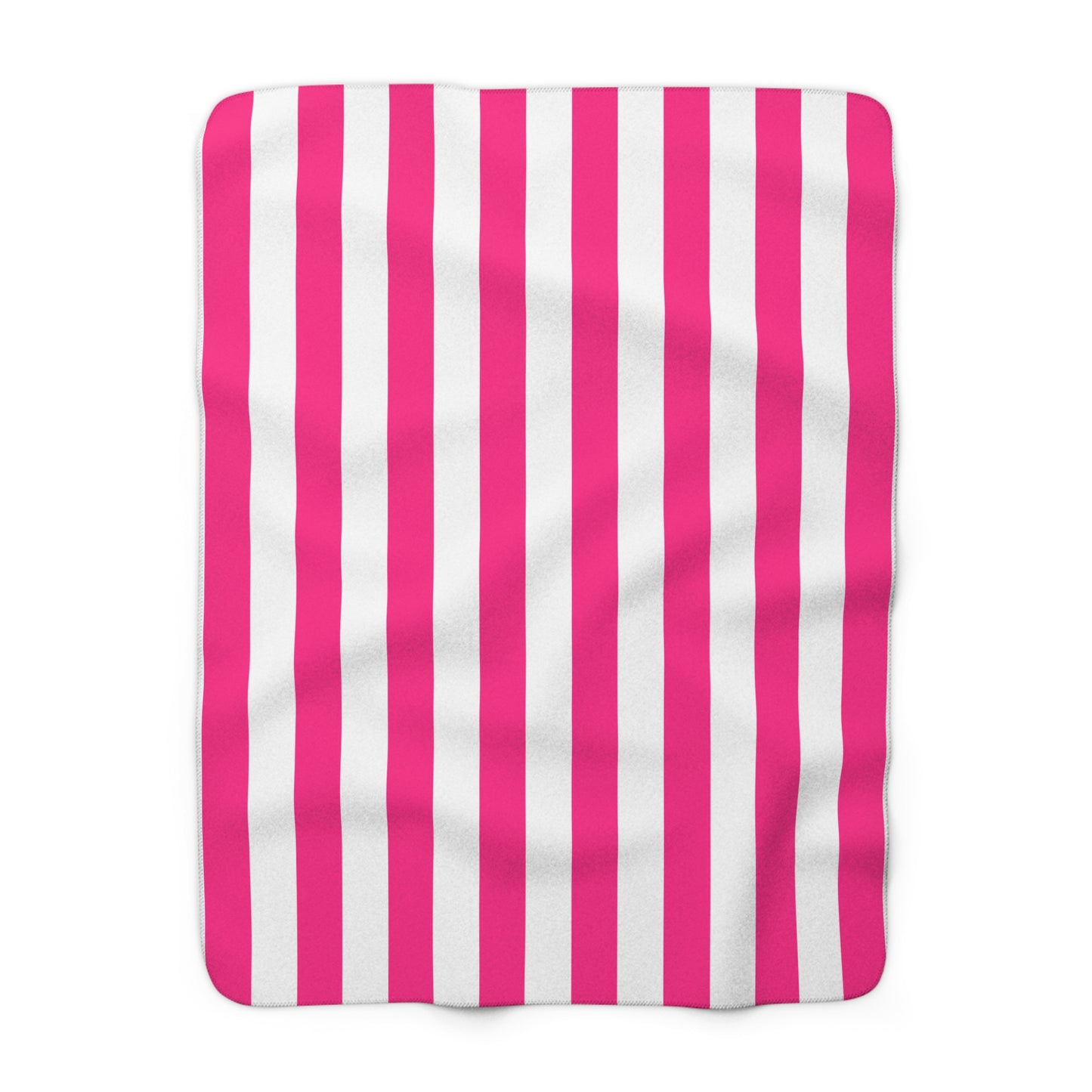 Pink Stripe Sherpa Blanket