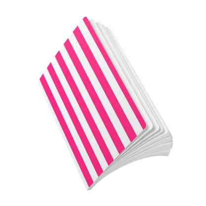 Pink Stripe Softcover Journal Pink and White Striped A5 Lined Journal