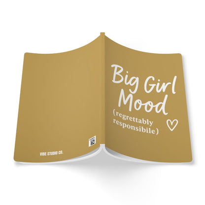 Muted Gold Big Girl Mood A5 Lined Journal