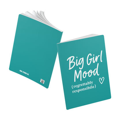 Deep Aqua Big Girl Mood A5 Lined Journal